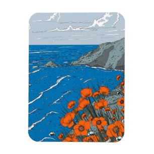 Wildflower Meadow Landscape Magnet
