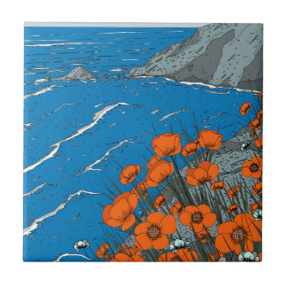 Wildflower Meadow Landscape  Tile