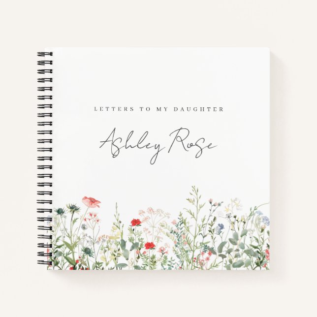 Wildflower Meadow Letters to My Daughter Memory Notebook (Front)