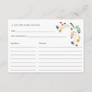 Wildflower Meadow Love in Bloom Recipe Card