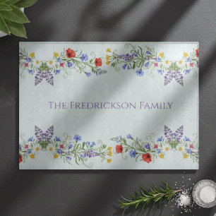 Wildflower Meadow Monogram Cutting Board