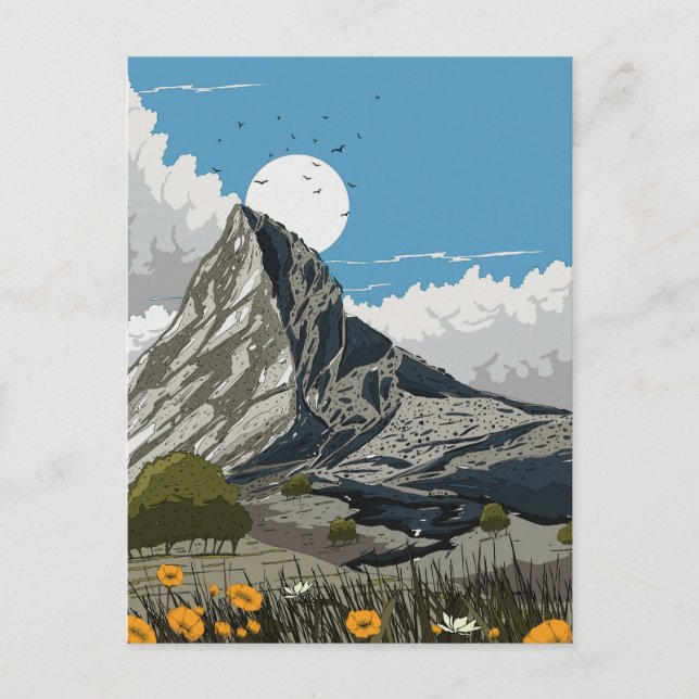 Wildflower Meadow Mountain Postcard (Front)