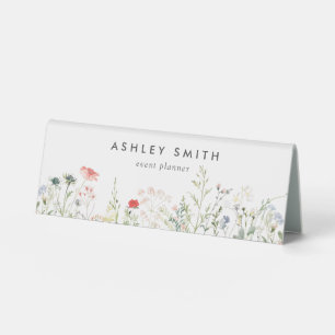 Wildflower Meadow Name Plate Desk Sign
