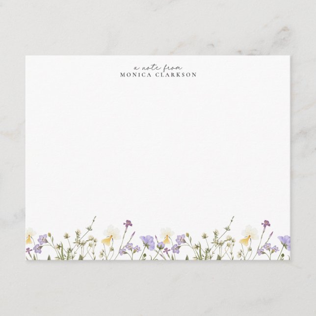 Wildflower Meadow Note Card (Front)