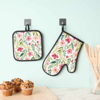 Wildflower Meadow Oven Mitt & Pot Holder Set
