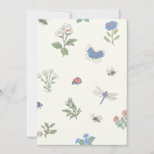 Wildflower Meadow Pattern Botanical Garden Floral Invitation