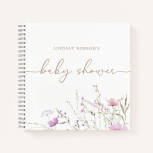 Wildflower Meadow Personalised Shower Guest Book