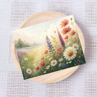Wildflower Meadow Postcard – Colourful Summer Bloo