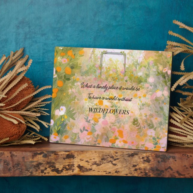 Wildflower Meadow Quote Plaque (Side)