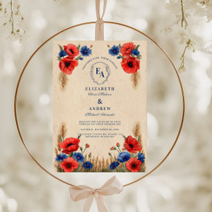 Wildflower Meadow Rustic Wedding Invitation