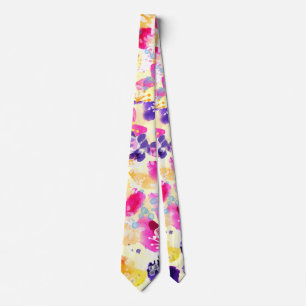 Wildflower Meadow Shabby Flowers Tie