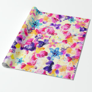 Wildflower Meadow Shabby Flowers Wrapping Paper