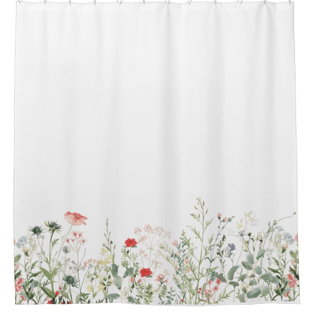 Wildflower Meadow Shower Curtain (Front)