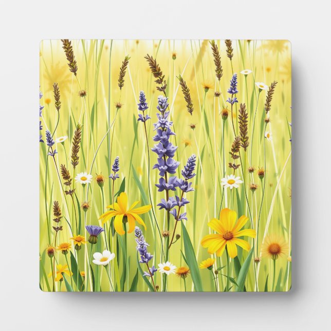 Wildflower Meadow Summer Pattern Plaque (Front)