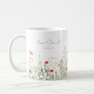 Wildflower Meadow Wedding Favour Coffee Mug