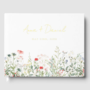 Wildflower Meadow Wedding Guest Book