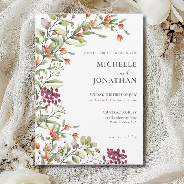 Wildflower Meadow Wedding Invitation (Creator Uploaded)