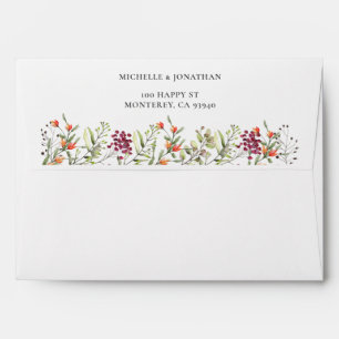 Wildflower Meadow Wedding Invitation Envelope