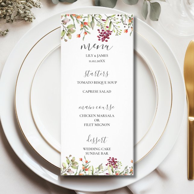Wildflower Meadow Wedding Menu (Creator Uploaded)