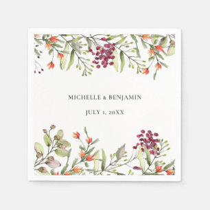 Wildflower Meadow Wedding  Napkin
