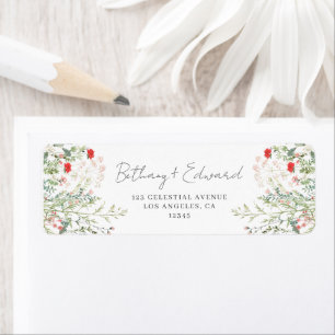 Wildflower Meadow Wedding Return Address