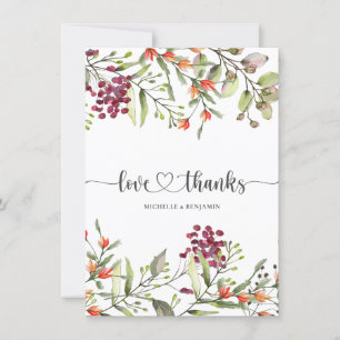 Wildflower Meadow Wedding Thank You Card