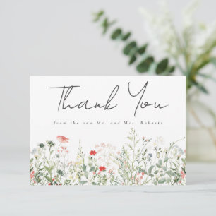 Wildflower Meadow Wedding Thank You Card