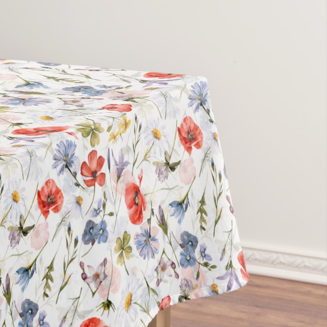 WIldflower Meadow With Poppies Tablecloth (In Situ)