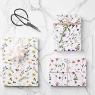 Wildflower Meadow Wrapping Paper Sheet
