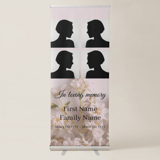 Wildflower memorial collage  retractable banner (Front)