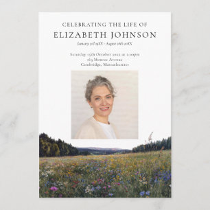 Wildflower Memorial Funeral Order Of Service Programme