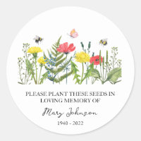 Wildflower Memorial Funeral Seed Packet