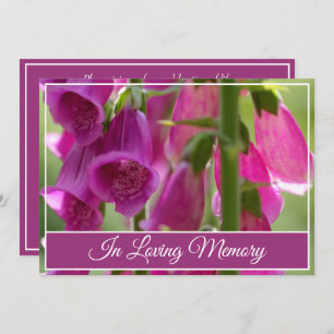 Wildflower Memorial Service Funeral Invitation