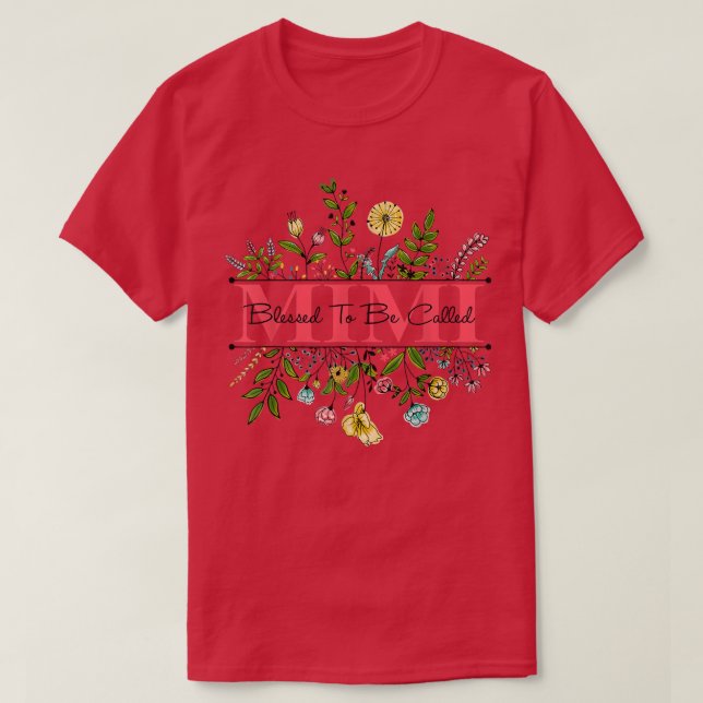 Wildflower Mimi  Blessed To Be Called Mimi Mother' T-Shirt (Design Front)