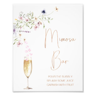 Wildflower Mimosa Bar Bridal Shower Sign