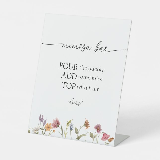 Wildflower Mimosa Bar Sign (Front)