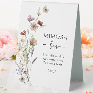 Wildflower Mimosa Bar Tent Sign