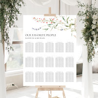 Wildflower Minimalist Wedding 15 Table Seating