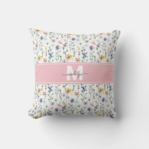 Wildflower Monogram Cushion