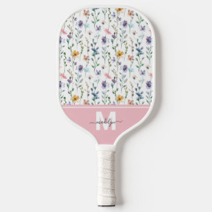 Wildflower Monogram Pickleball Paddle