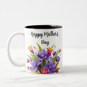  Wildflower Mother's Day 2024 Two-Tone Coffee Mug