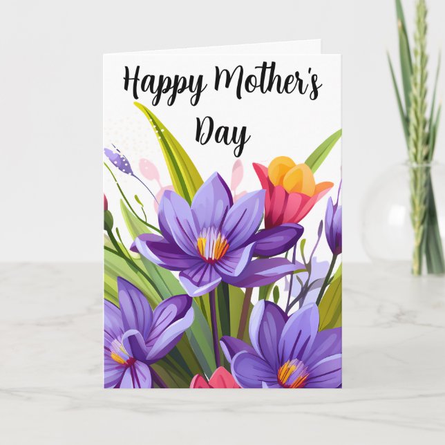 Wildflower Mother's Day  Thank You Card (Front)