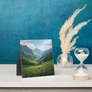 Wildflower Mountain Escape – Vibrant Nature Wall A Plaque