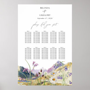 Wildflower Mountain Wedding Seating Chart
