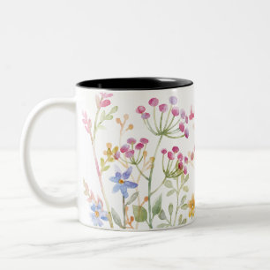 Wildflower mug sublimation design, floral mug 