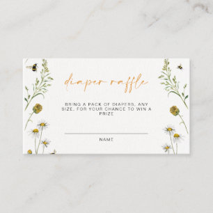 Wildflower Mummy To Bee Gender Neutral Baby Shower Enclosure Card