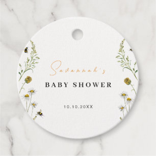 Wildflower Mummy To Bee Gender Neutral Baby Shower Favour Tags