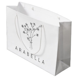 Wildflower Name  Large Gift Bag
