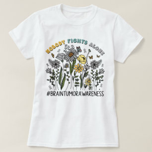 Wildflower Nobody Fights Alone Brain Tumour T-Shirt