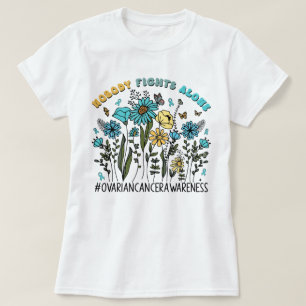 Wildflower Nobody Fights Alone Ovarian Cancer T-Shirt
